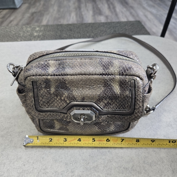 🐢 Coach F24849 Campbell Exotic Snakeskin Crossbody Bag - Picture 11 of 15